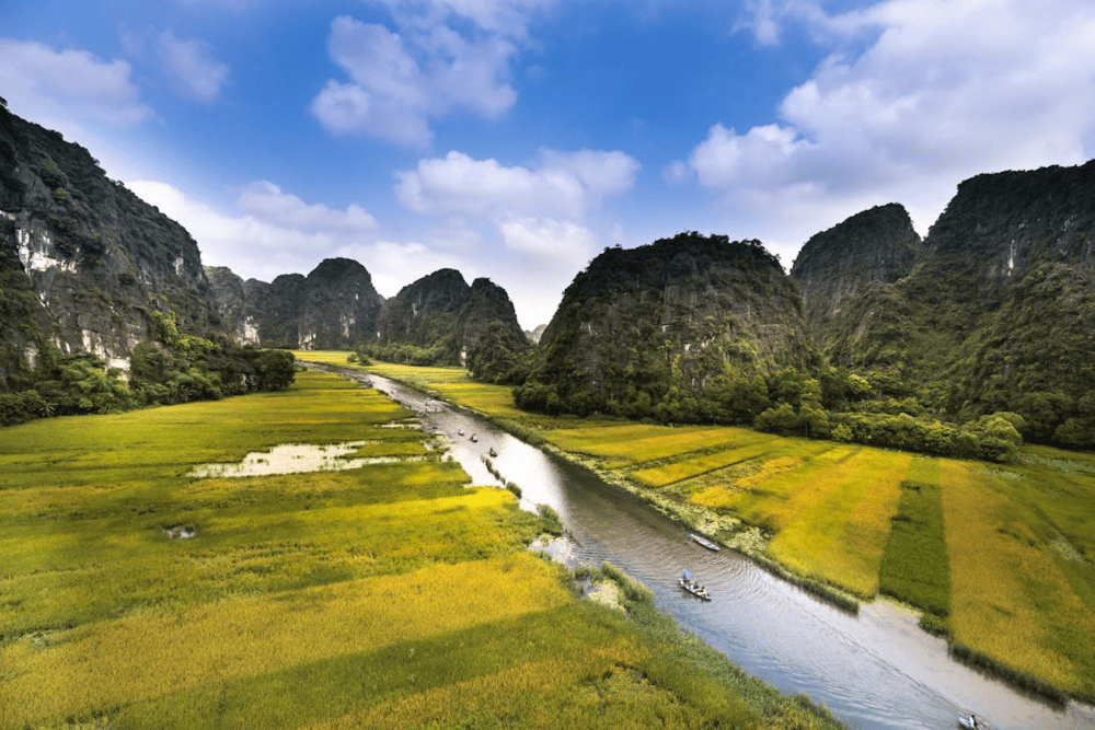 Tam Coc is renowned for its stunning landscapes of towering limestone peaks, lush rice paddies (Source: Pexels)